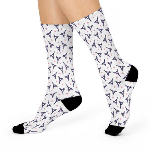 Eiffel Tower Cushioned Crew Socks