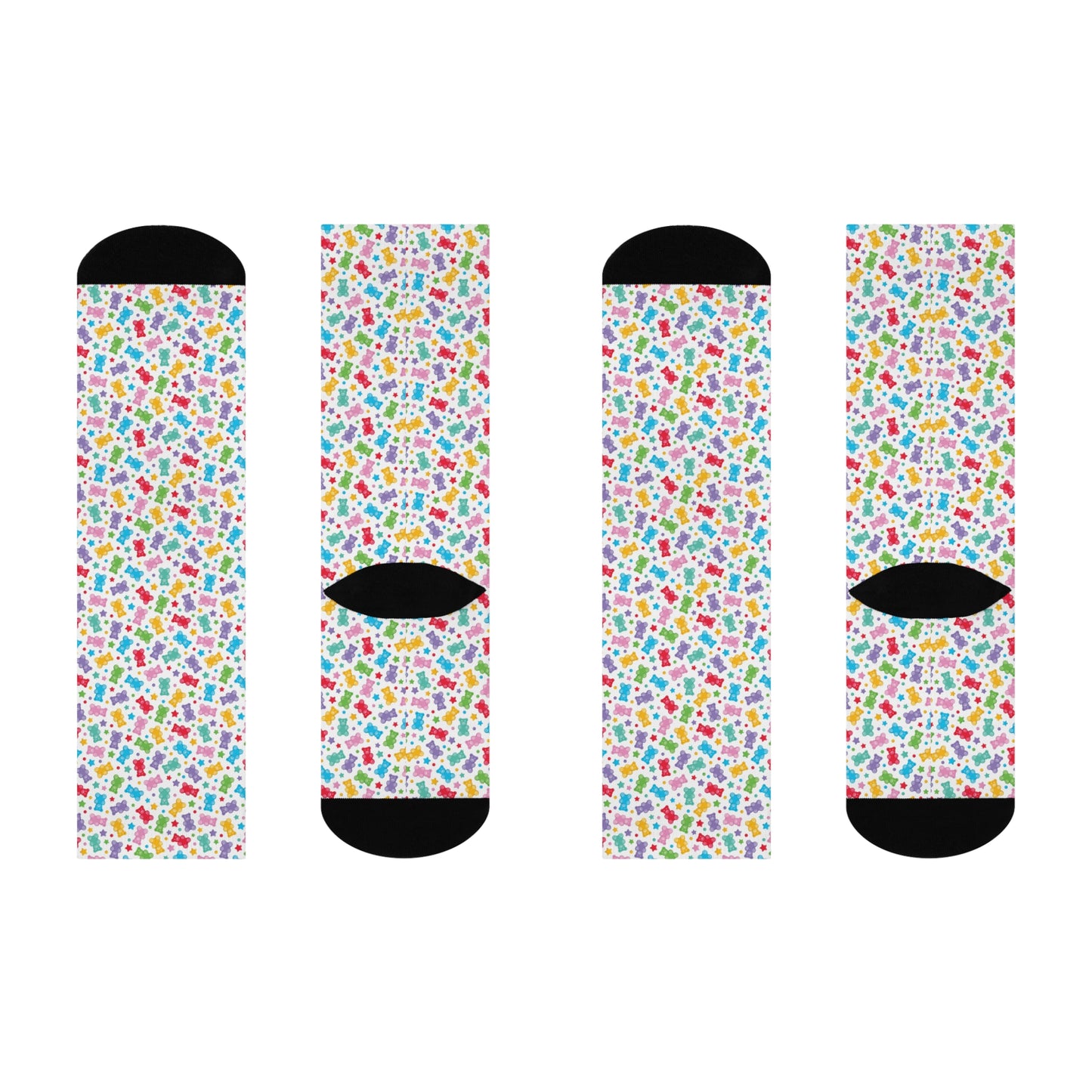 Colourful Cushioned Crew Socks - Fun Pattern for Everyday Comfort