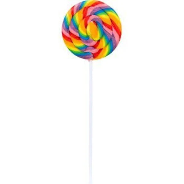 Rainbow Swirl Lollipops 80g