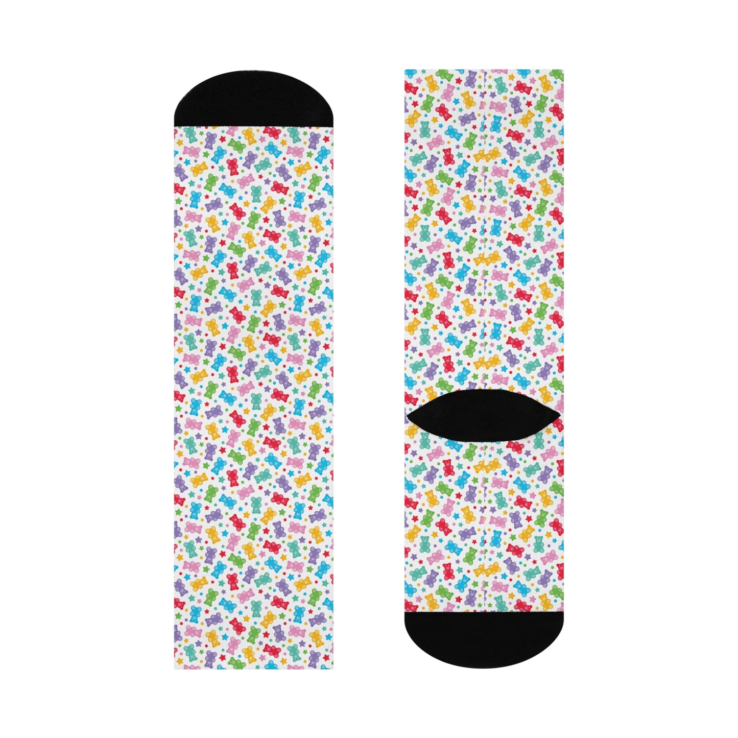 Colourful Cushioned Crew Socks - Fun Pattern for Everyday Comfort