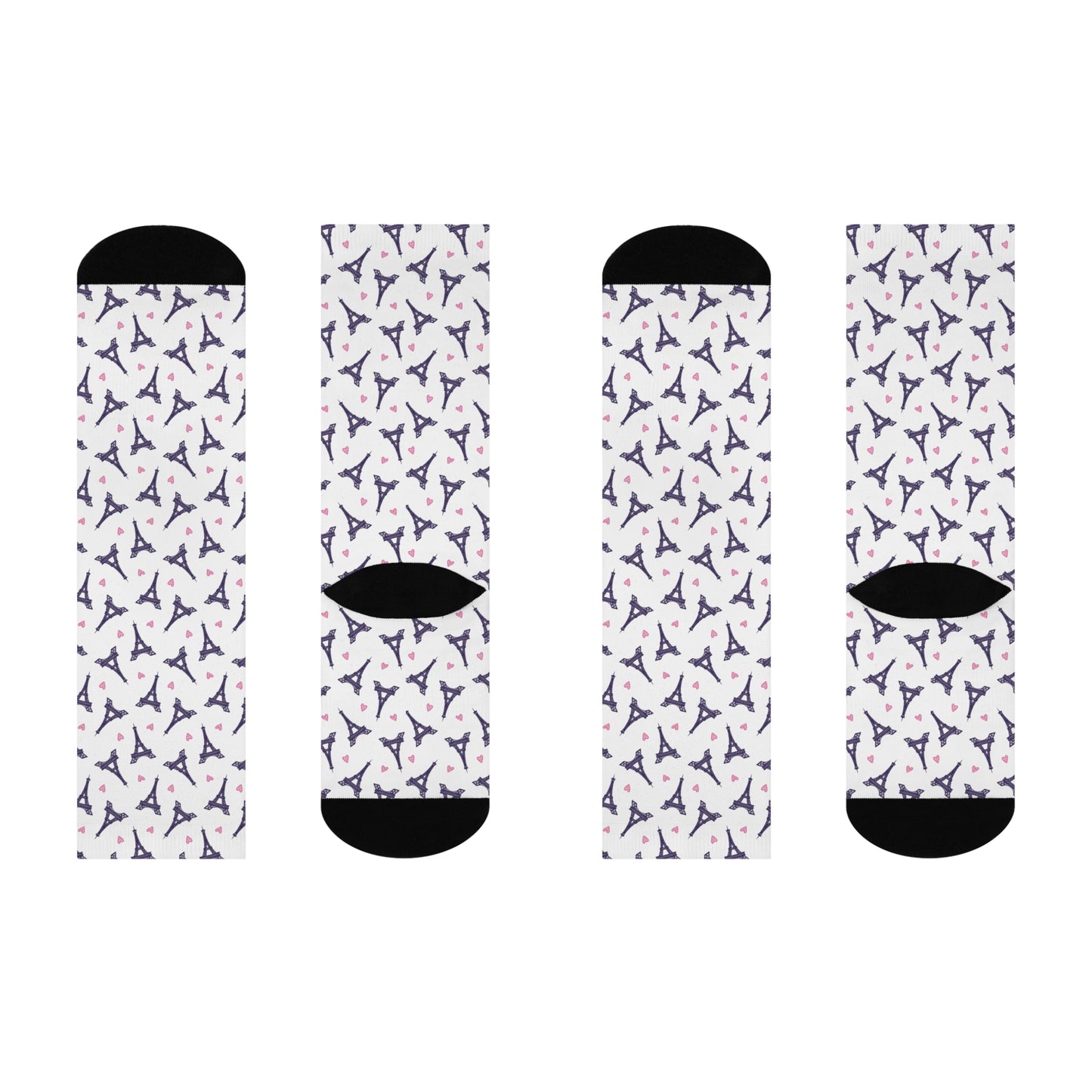 Eiffel Tower Cushioned Crew Socks