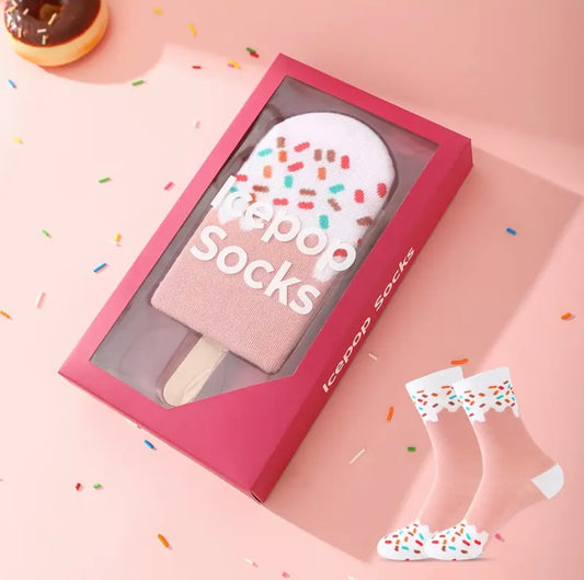 Icepop Light Pink Icecream Socks