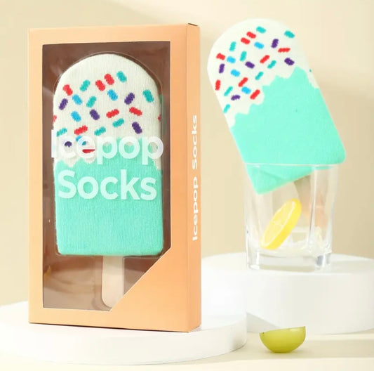 Icepop Bright Green Icecream Socks