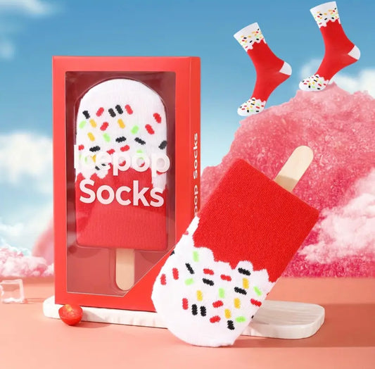 Icepop Red Icecream Socks