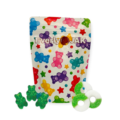 Green Apple Gummi Bear and Apple Ring Mix